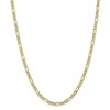 Black Bow Jewelry 4.5mm, 10k Yellow Gold Hollow Figaro Chain Necklace - 3 of 4