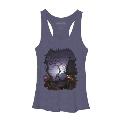 Women's Design By Humans Evil Pumpkins By chriskar Racerback Tank Top