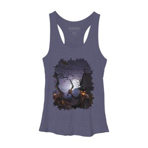 Women's Design By Humans Evil Pumpkins By chriskar Racerback Tank Top - 1 of 3