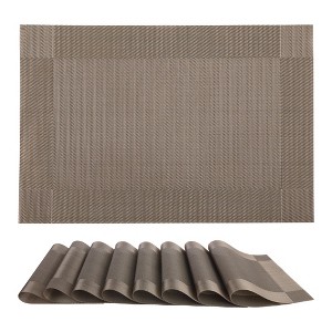 REGALWOVEN PVC Kitchen Dining Table Decor Washable Wipeable Heat Resistant Placemats 8 Pcs - 1 of 4