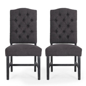 2pk Hyvonen Contemporary Fabric Tufted Dining Chairs - Christopher Knight Home - 1 of 4