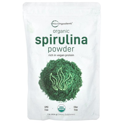 Micro Ingredients Organic Spirulina Powder, 1 lb (454 g)
