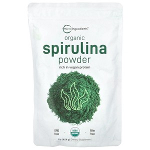 Micro Ingredients Organic Spirulina Powder, 1 lb (454 g) - 1 of 2