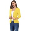 Clearlove Women's 3/4 Sleeve Button Down Sweater Cardigan - 2 of 4
