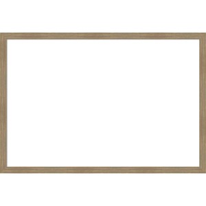Amanti Art 26"x38" Woodgrain Stripe Mocha Framed Magnetic Dry Erase Board - 1 of 4