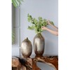 NicBex Aluminum/Ceramic Chisel Flower Vase, Muilt Sizes Short Round Metallic Decorative Vase for Tabletop, Living Room - 3 of 4