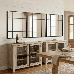 Wooakway Black/Gold Decorative Wall Mirror Bathroom/Vanity Mirror Overmantel Mirror for Living Room Bedroom Entryway - 1 of 4