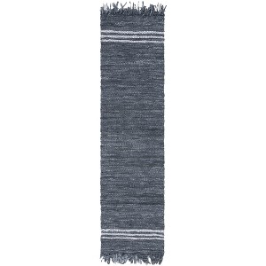 Vintage Leather W/ Fringes VTL702 Hand Woven Indoor Rugs - Safavieh - 1 of 4