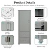 NicBex 61.4 Inch Tall Bathroom Storage Cabinet with 2 Drawers and Adjustable Shelf for Living Room,Home Office - 4 of 4
