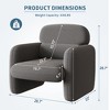 Modern Accent Chair, Wood Frame Sofa Chair, Comfortable Reading Armchair for Living Room, Bedroom, Apartment, Corner - 3 of 4
