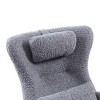 VYNXARIA Rocking Chair Nursery, Modern Rocking Chair with High Backrest,Gray - 4 of 4