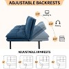 Dyonery 71 in Convertible Faux Leather Sofa Couch,Memory Foam Futon Couch Bed,Small Splitback Modern Loveseat Sleeper Sofa Bed for Living Room - 3 of 4