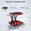 1100 LBS Motorcycle Lift Scissor Jack with Dolly & Hand Crank, Height Adjustable Center Stand for ATVs, Dirt Bikes - 2 of 4