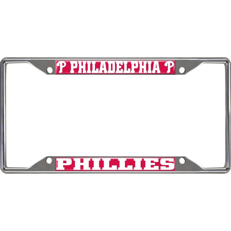 MLB Philadelphia Phillies Stainless Steel License Plate Frame, 1 of 4