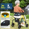 Lycvki Lightweight Foldable Rollator Walkers with Adjustable Handles and Seat Height for Seniors All-Terrain 8" Big Roller Wheels - 2 of 4