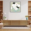30" x 30" Turquoise Stems by Jenny Frean Framed Canvas Wall Art Print - Amanti Art: Modern Botanical Lithograph, Polystyrene Frame - 4 of 4