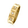 Ross-Simons Italian 0.20 ct. t.w. CZ Starburst Eternity Band in 18kt Gold Over Sterling - 3 of 4