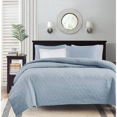 Blue Vancouver Coverlet Set Full/Queen 3pc