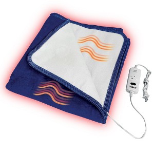 TRAKK Heated Electric Blanket Throw- Multiple Heat Levels, Timer, Machine Washable 50x60 - 1 of 4