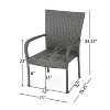 Christopher Knight Home Lagen Outdoor Acacia Wood and Wicker 5 Piece Dining Set - 3 of 4
