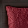 FIONECA Cottage Style Reversible Antimicrobial Bedding Set Fleur De Lis Embroidered Machine Washable Quilt Shams - 3 of 4