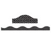 Ashley Productions® Magnetic Scallop Border, White Messy Dots on Black, 12 Feet Per Pack, 6 Packs - 2 of 2