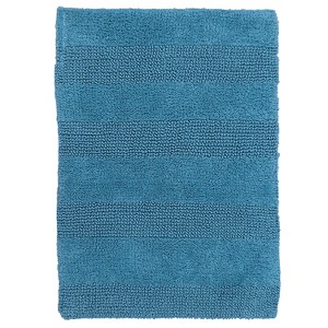 Knightsbridge Stylish Comfortable Traditional New Tile Design 2 PC Cotton Bath Rug Set 20" X 30" & 24" X 40" White - 1 of 4