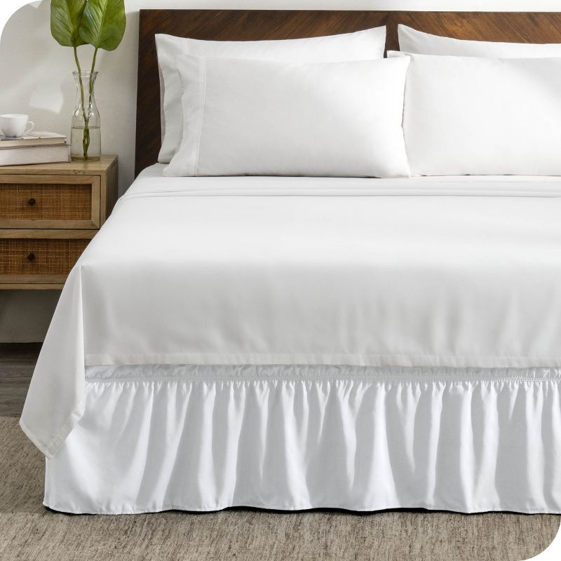 Adjustable Wrap Around Ruffled Bed Skirt by Bare Home, 1 of 7
