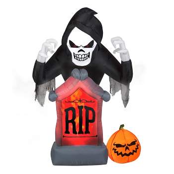 National Tree Company Halloween Inflatable Grim Reaper, LED Lights, 6 Foot
