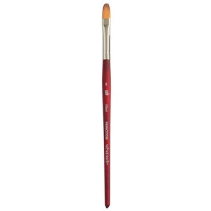 Princeton Velvetouch Filbert Brush, Synthetic Bristles, Short Handle Mixed Media Paintbrush, Scarlet, Size 8, 1 Count - 1 of 4