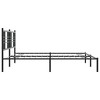 vidaXL Metal Bed Frame King Size with Headboard - Black Powder-Coated Steel - 76"x79.9" - Breathable Mattress Support - 4 of 4