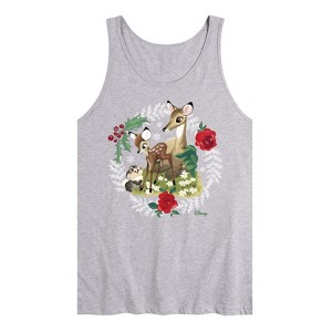 Men's - Disney - Christmas - Family In The Forest Graphic Tank Top - 1 of 2