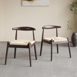 SEVOBAL Dining Chairs Set of 2 Modern Style Parsons Modern Kitchen Room Chairs with Solid Wood Legs for Kitchen Living Room, Beige, 54"*56"*76" - 1 of 4