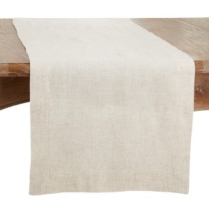 Saro Lifestyle Table Runner With Plain Hemstitched Design - 1 of 3