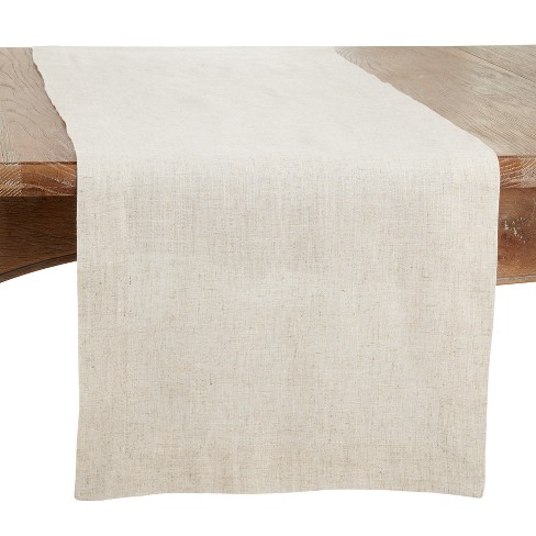 Saro Lifestyle Table Runner With Plain Hemstitched Design - image 1 of 3