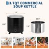 Commercial Soup Kettle, Automatic Soup Warmer with Anti-Scald Handle, Hinged Lid and Stainless Steel Removable Insert Pot for Banquet Buffet - 3 of 4