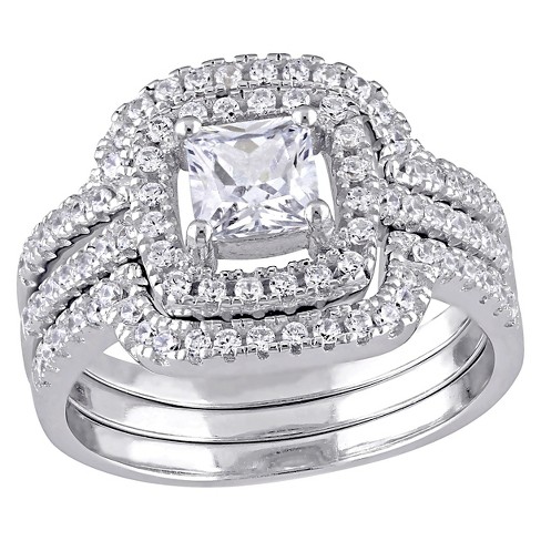 Cubic zirconia engagement 2025 ring sets