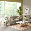 NicBex Mid-Century Style Coffee Table with White Top & Wooden Legs,End Table/Center Tables for Living Room - 4 of 4