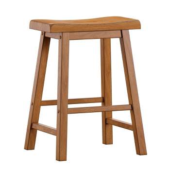Set of 2 24" Chimney Hill Saddle Counter Height Barstool - Inspire Q