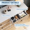 6 Drawer Dressers for Bedroom with Large Drawer, Waveform Fluted Panel Design, Wooden Chest of Dresser Storage Cabinet - 3 of 4