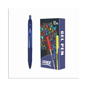 StrideRio Retractable Gel Pen Medium Point Blue Ink Dozen (52002) - 1 of 4