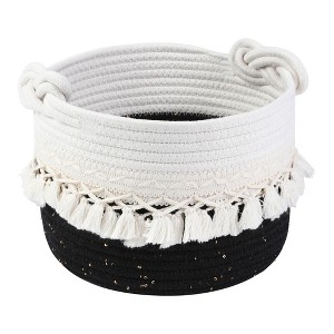 REGALWOVEN Odorless Cotton Rope Handcrafted Chic Appearance Compact Size Open Storage Bins 9.4 x 6.7 Inch 1 Pc - 1 of 4