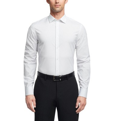 Calvin Klein Mens Refined Cotton Button Down Dress Shirt