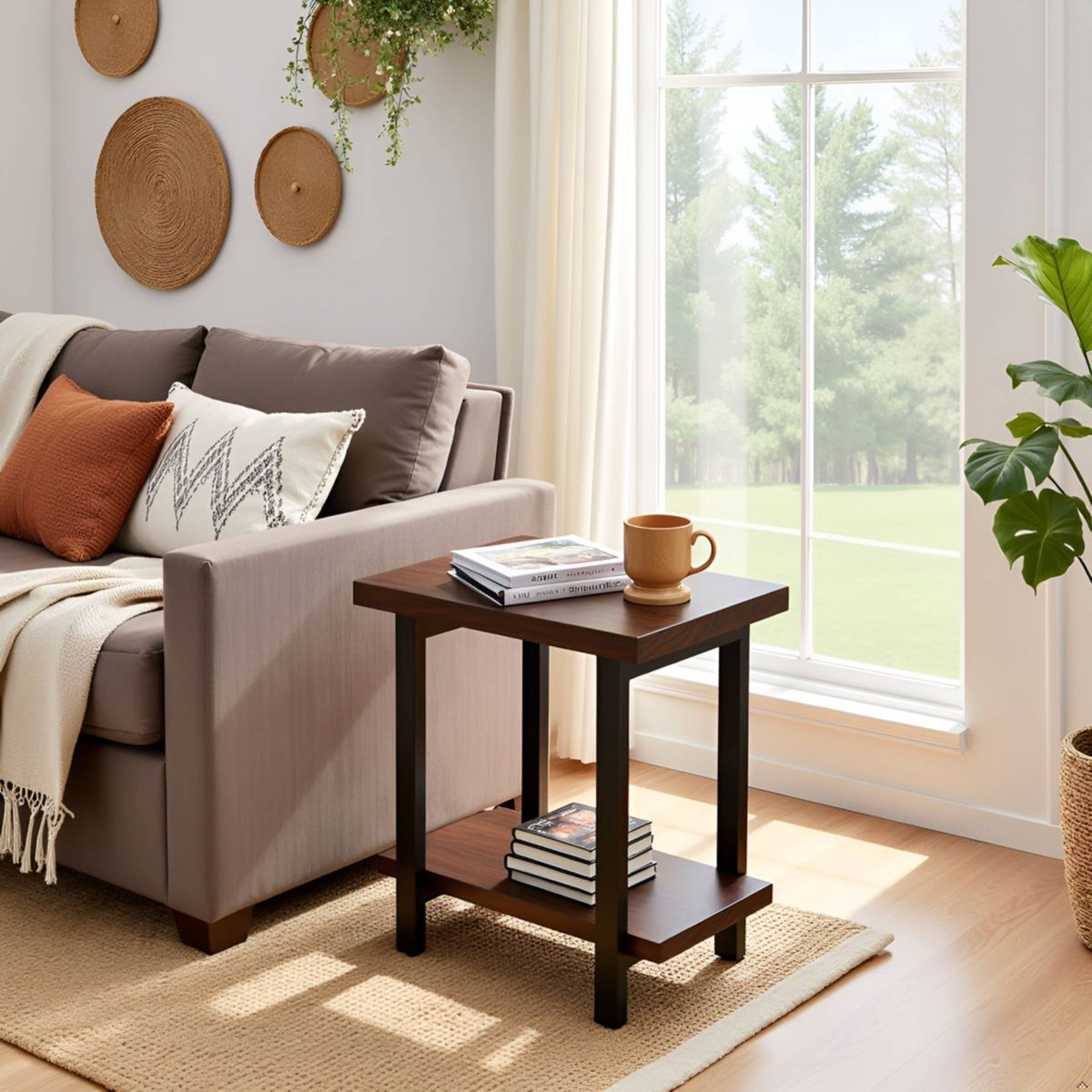 Pomona Metal and Wood End Table - Alaterre Furniture - thumbnail 10
