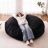 VEVOR Bean Bag Chair, Giant BeanBag Chair with Removable & Washable Cover for Adult, Dutch Velvet & High-Density Foam Filling Round Bean Bag, Black - 2 of 4