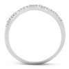 Pompeii3 1/8 Ct Diamond Contoured Womens Wedding Anniversary Ring 14k White Gold Band - 3 of 4
