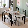 Hooseng Small Kitchen Table Set for 2 with Chairs, 3 Piece Dining Table Set, Wood Breakfast Nook Table and Chairs Set for Small Space Dining Room - 4 of 4
