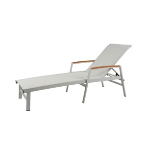 Outdoor Lounge Chairs with Adjustable Backrest and Mesh Seat, Chaise Lounge Chair for Patio or Poolside Comfort-Maison Boucle - 1 of 4
