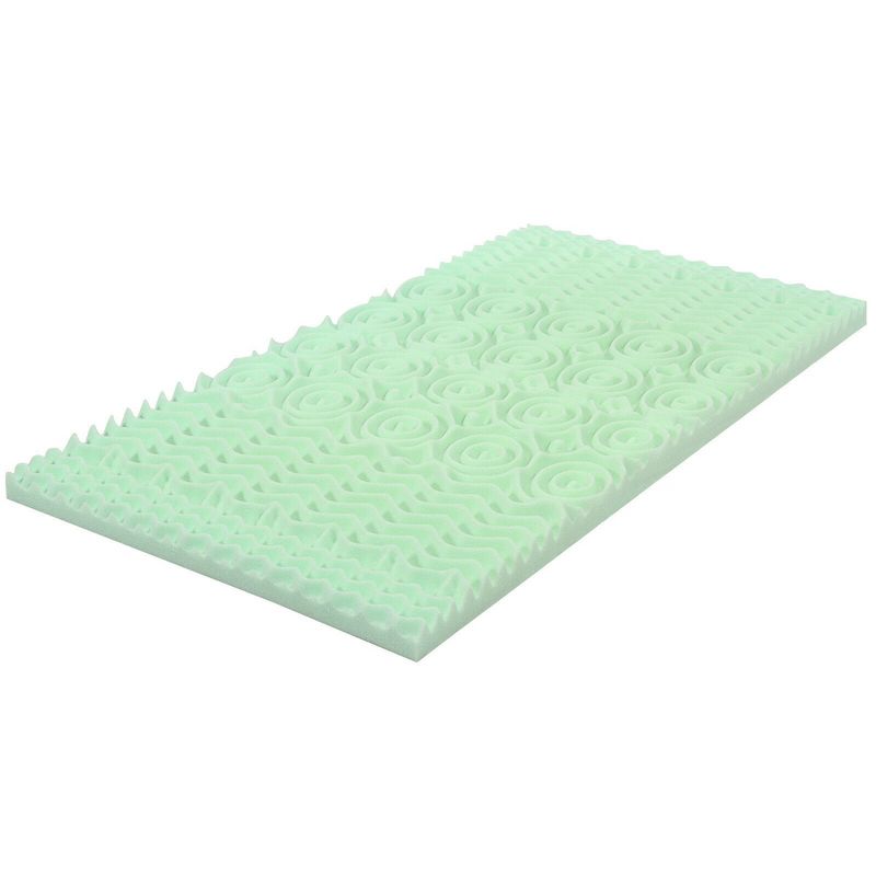 Costway 3 Inch Mattress Topper Cooling Air Foam 5-Zone Pad, 1 of 10