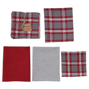 Clorox Clorox White & Red Checkerboard-Accent Dishcloth, 3-Pack